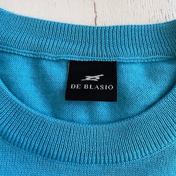 Men’s Sweater De Blasio (Turkey) Teal Size Large - Picture 3 of 8